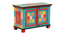 Aria Solid Wood Hand painted Cabinet In Blue Colour (Painted Finish) by Urban Ladder - Front View Design 1 - 889682