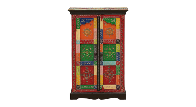 Melisande Solid Wood Hand painted Cabinet In Multicolour (Painted Finish) by Urban Ladder - Design 1 Side View - 889687