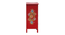 Selene Solid Wood Hand painted End Table In Red Colour (Painted Finish) by Urban Ladder - Ground View Design 1 - 889691