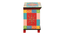 Aria Solid Wood Hand painted Cabinet In Blue Colour (Painted Finish) by Urban Ladder - Ground View Design 1 - 889696