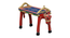 Calliope Solid Wood Hand painted End Table In Red Colour (Painted Finish) by Urban Ladder - Front View Design 1 - 889713