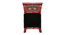 Selene Solid Wood Hand painted End Table In Red Colour (Painted Finish) by Urban Ladder - Image 2 Design 1 - 889718