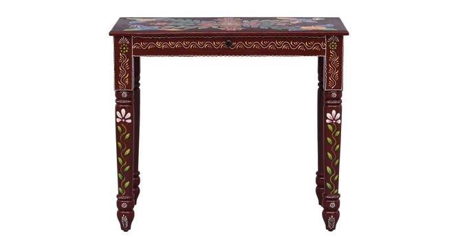 Eirwen Solid Wood Handpainted Study Table In Maroon Colour (Painted Finish) by Urban Ladder - Design 1 Side View - 889802