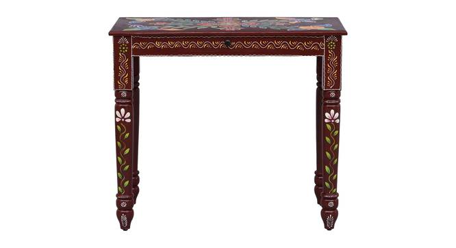 Eirwen Solid Wood Handpainted Study Table In Maroon Colour (Painted Finish) by Urban Ladder - Design 1 Side View - 889802