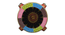 Finnian Solid Wood Hand painted End Table In Multicolour (Painted Finish) by Urban Ladder - Rear View Design 1 - 889810