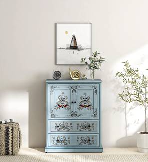 Crockery Unit In Gurgaon Design Caius Solid Wood Sideboard in Painted Finish