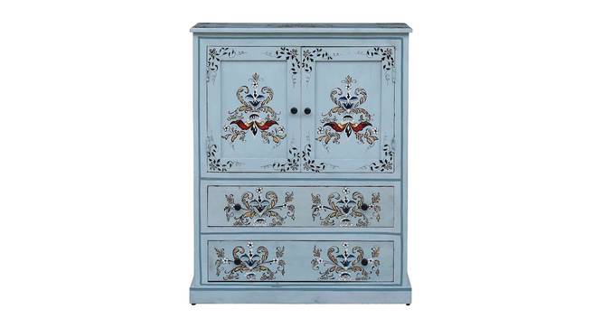 Caius Solid Wood Hand painted Cabinet In Gray Colour (Painted Finish) by Urban Ladder - Design 1 - 