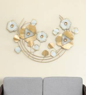 Flower Wall Art Design Multi Coloured Iron Wall Accent
