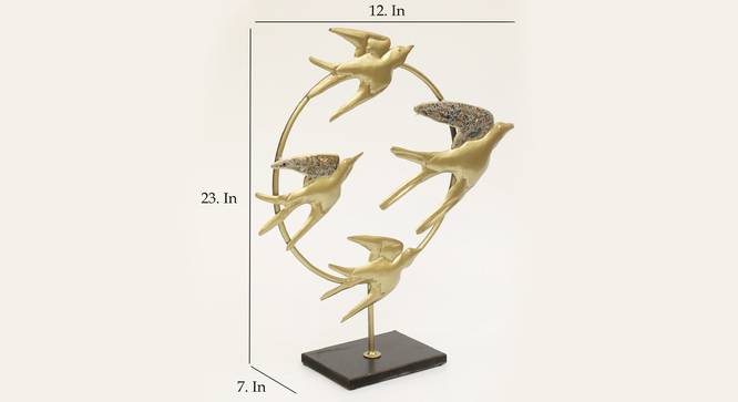F-Shine Flying Bird Table Decor (Multicolor) by Urban Ladder - Design 1 Dimension - 890023