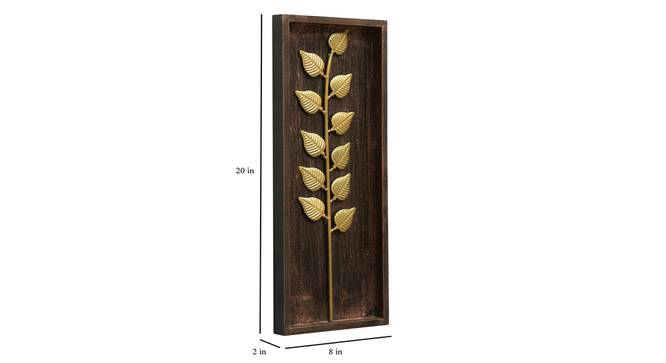 Titan Leaf Wall Decor (Gold) by Urban Ladder - Design 1 Dimension - 890052
