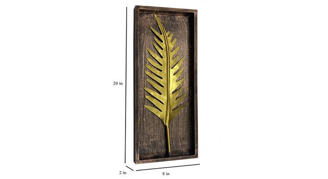 Tally Palm Leaf Wall Decor (Gold) by Urban Ladder - Design 1 Dimension - 890053