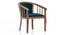 Bella Lounge Chair (Teak Finish, Night Blue Velvet) by Urban Ladder - - 