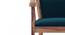 Bella Lounge Chair (Teak Finish, Night Blue Velvet) by Urban Ladder - - 