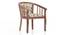 Bella Lounge Chair (Teak Finish, Beige Floral) by Urban Ladder - - 
