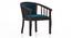 Bella Lounge Chair (Mahogany Finish, Night Blue Velvet) by Urban Ladder - - 