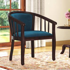 New Arrivals Living Room Furniture Design Bella Lounge Chair in Night Blue Velvet