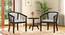 Bella Lounge Chair (Mahogany Finish, Grey Floral Aztec) by Urban Ladder - - 