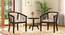 Bella Lounge Chair (Mahogany Finish, Beige Floral) by Urban Ladder - - 