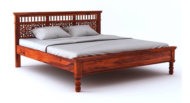 Miraya Bed Without Storage (Bed Size : King; Finish : Honey) (King Bed Size, HONEY Finish) by Urban Ladder - - 