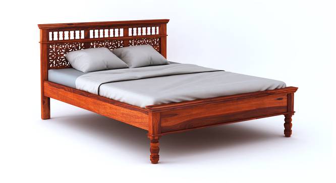 Medhasvini Bed Without Storage (Bed Size : Queen; Finish : Honey) (Queen Bed Size, HONEY Finish) by Urban Ladder - - 