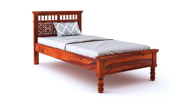 Naisha Bed Without Storage (Bed Size : Single; Finish :Rustic Teak) (Single Bed Size, HONEY Finish) by Urban Ladder - - 