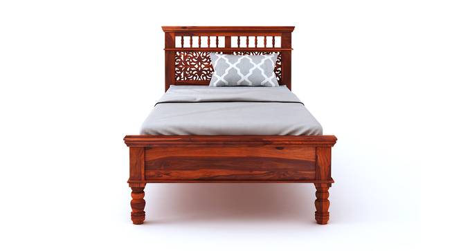 Naisha Bed Without Storage (Bed Size : Single; Finish :Rustic Teak) (Single Bed Size, HONEY Finish) by Urban Ladder - - 