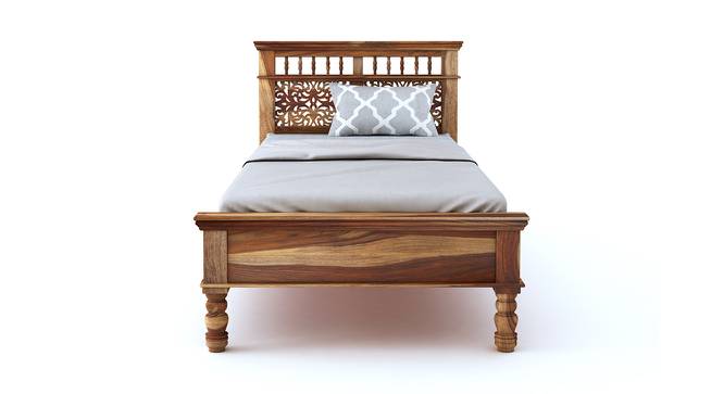 Naisha Bed Without Storage (Bed Size : Single; Finish :Rustic Teak) (Single Bed Size, Rustic Teak Finish) by Urban Ladder - - 