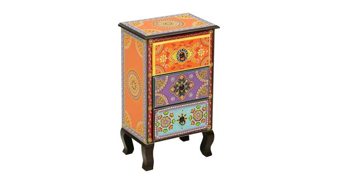 Aria Solid Wood Hand painted End Table In Multicolour (Painted Finish) by Urban Ladder - - 