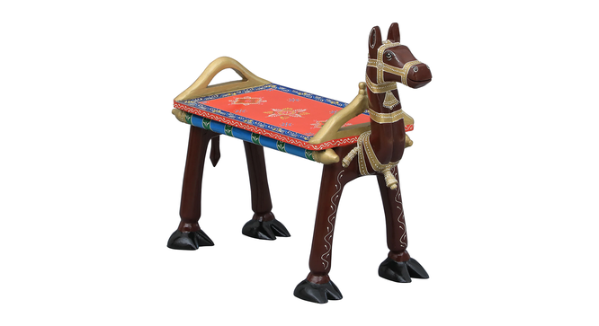 Caius Solid Wood Hand painted End Table In Brown Colour (Painted Finish) by Urban Ladder - - 