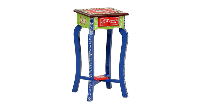 Melisand eSolid Wood Hand painted End Table In Multicolour (Painted Finish) by Urban Ladder - - 