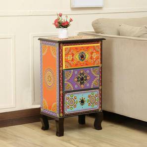New Arrivals Living Room Furniture Design Aria Solid Wood Side Table in Painted Finish