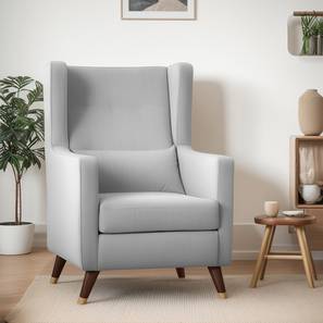 Trevi Furniture Symphoney Design Drake Lounge Chair in Velvet Grey Fabric