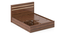 Rodrigues King Storage Bed (King Bed Size, Rolex Brown Finish) by Urban Ladder - - 