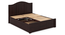 Ballito Solid Wood Box Storage Bed (Mahogany Finish, King Bed Size) by Urban Ladder - - 