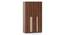 Rodrigues 3 Door Wardrobe Rolex Brown (Ebony Finish) by Urban Ladder - - 