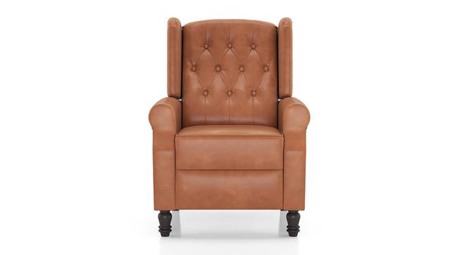 Ellis One Seater Pushback Recliner (Brown, One Seater) by Urban Ladder - Front View Design 1 - 