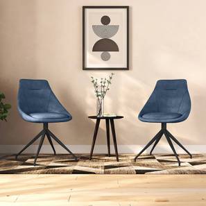 Study Chair Design Doris Fabric Accent Chair in Blue Colour