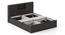 Amy Storage Bed With Headboard Storage - Queen - Classic Walnut (King Bed Size, Dark Wenge Finish) by Urban Ladder - - 