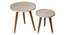 Weave Round Nesting Tables with Wooden Legs (Matte Finish) by Urban Ladder - Design 1 Template - 891172