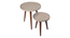 Weave Round Nesting Tables with Wooden Legs (Matte Finish) by Urban Ladder - Design 1 Close View - 891174
