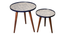 Warli Chitra Round Nesting Tables with Wooden Legs (Matte Finish) by Urban Ladder - Design 1 Half View - 891177