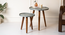 Teal Rain Round Nesting Tables with Wooden Legs (Matte Finish) by Urban Ladder - Design 1 Top View - 891194