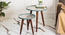 Vriksha Round Nesting Tables with Wooden Legs (Matte Finish) by Urban Ladder - Design 1 Top View - 891195