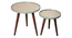 Vriksha Round Nesting Tables with Wooden Legs (Matte Finish) by Urban Ladder - Design 1 Zoomed Image - 891203