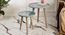 Phool Round Nesting Tables with Wooden Legs (Matte Finish) by Urban Ladder - Design 1 Side View - 891223