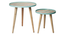 Phool Round Nesting Tables with Wooden Legs (Matte Finish) by Urban Ladder - Design 1 Close View - 891234
