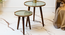 Soundarya Round Nesting Tables with Wooden Legs (Matte Finish) by Urban Ladder - Design 1 Side View - 891236