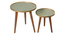 Soundarya Round Nesting Tables with Wooden Legs (Matte Finish) by Urban Ladder - Design 1 Close View - 891244
