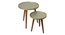Soundarya Round Nesting Tables with Wooden Legs (Matte Finish) by Urban Ladder - Design 1 Half View - 891246