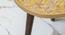 Peach and Gold Floral Round Nesting Tables with Wooden Legs (Matte Finish) by Urban Ladder - Front View Design 1 - 891252